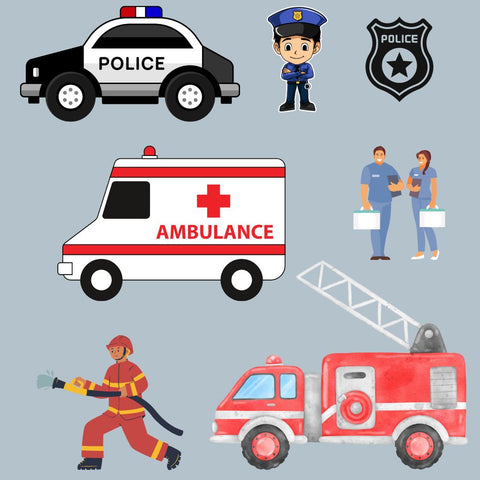 Pagalbos tarnybos (gaisrinė, policija, medikai)