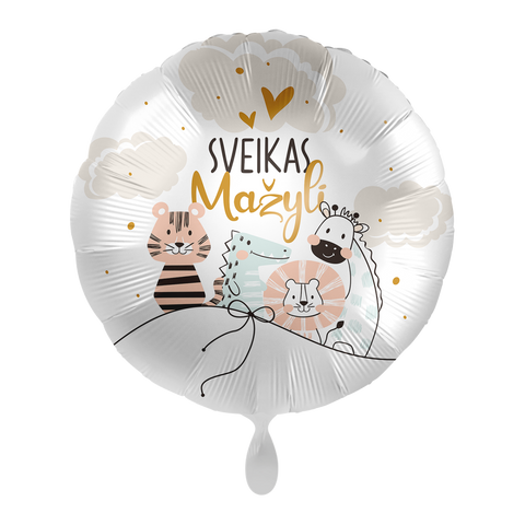 balionai balionas su lietuvišku užrašu sveikas mažyli baby shower kūdikio sutiktuvių šventė