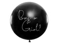 balionai balionas juodas gender reveal kūdikio lyties atskleidimo šventė mergaitė