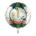 Balionas balionai gimtadienio šventei su lietuvišku užrašu gyvūnėlių tema žvėrelių tema wild one pirmas gimtadienis