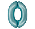 Matiniai mėlyni foliniai balionai skaičiai nuo 0 iki 9 helio balionai