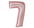 Matiniai rožiniai foliniai helio balionai skaičiai 0 1 2 3 4 5 6 7 8 9