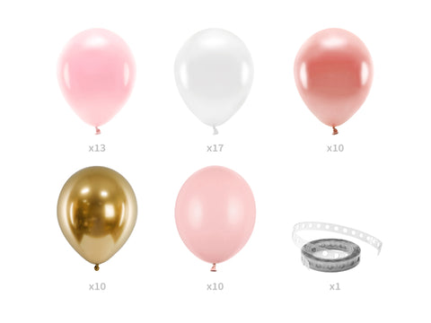 balionas balionai balionų girlianda dekoracija rožinė balta