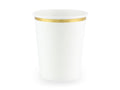 Vienkartiniai puodeliai "Balti su aukso juosta"