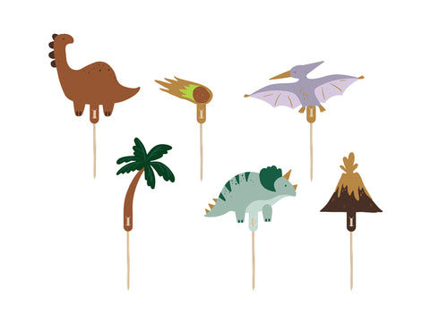 keksiukų torto dekoracijos dinozaurai