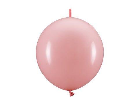 rišami balionai rožiniai balionų girlianda