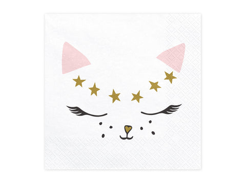 popierinės servetėlės gimtadienis katino tema