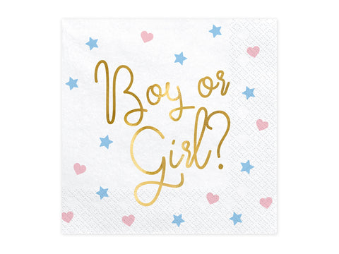Popierinės servetėlės ,,Boy or girl?"