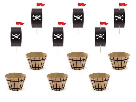 keksiukų dekoracijos piratai