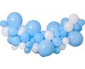 mėlyna balionų girlianda