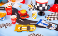 Race car party popcorn boxes – raudonos Fuel dėžutės, 6 vnt.