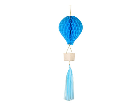 Dekoracija - oro balionas (mėlyna, rožinė)