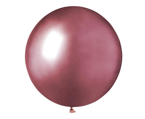 blizgūs blizgantys metalizuoti rožiniai balionai