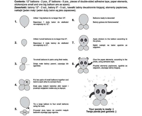 dekoracija balionai panda