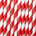 Popieriniai šiaudeliai "Red stripes"