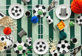 futbolo tema dekoracijos gimtadienis futbolas tema dekoras vienakartine staltiese zalia 