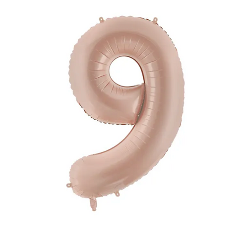 Tamsiai kreminės spalvos folinis balionas skaičius