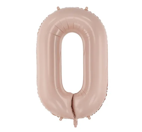 Tamsiai kreminės spalvos folinis balionas skaičius