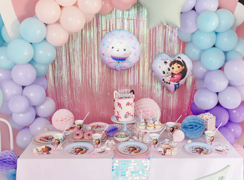 gabbys dollhouse helio balionas sirdele gimtadienio dekoracijos