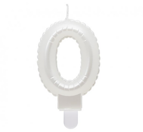 Gimtadienio žvakutės skaičiai - perlo baltumo