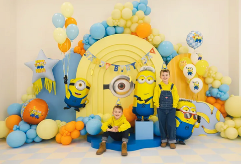 Apvalus Minions folinis balionas vaikų šventei