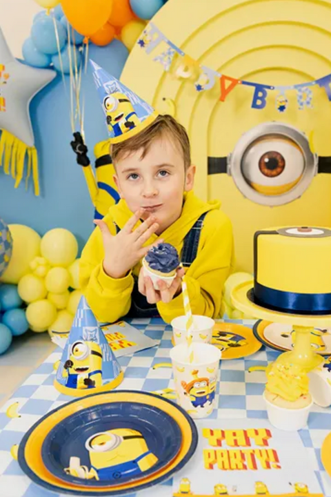 Minions šventinės kepurėlės vaikų gimtadieniui