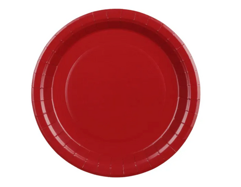Tamsiai raudonos popierinės lėkštės 6 vnt.
Bordo spalvos vienkartinės lėkštės šventei
Popierinės lėkštės 18 cm ir 23 cm