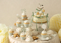 Žalias keksiukų dekoravimo rinkinys Baby Shower šventei